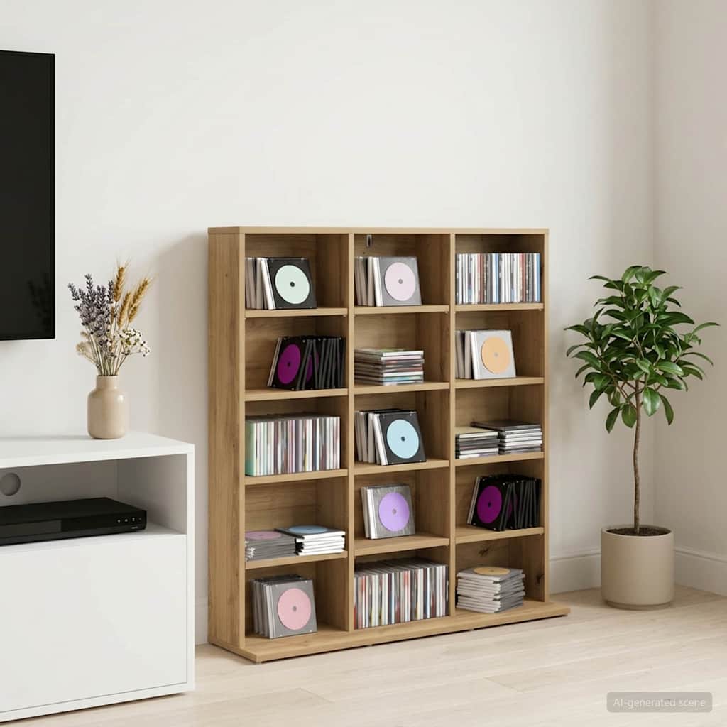 CD Skab Artisan-eg 96 x 23,5 x 97,5 cm Konstrueret træ
