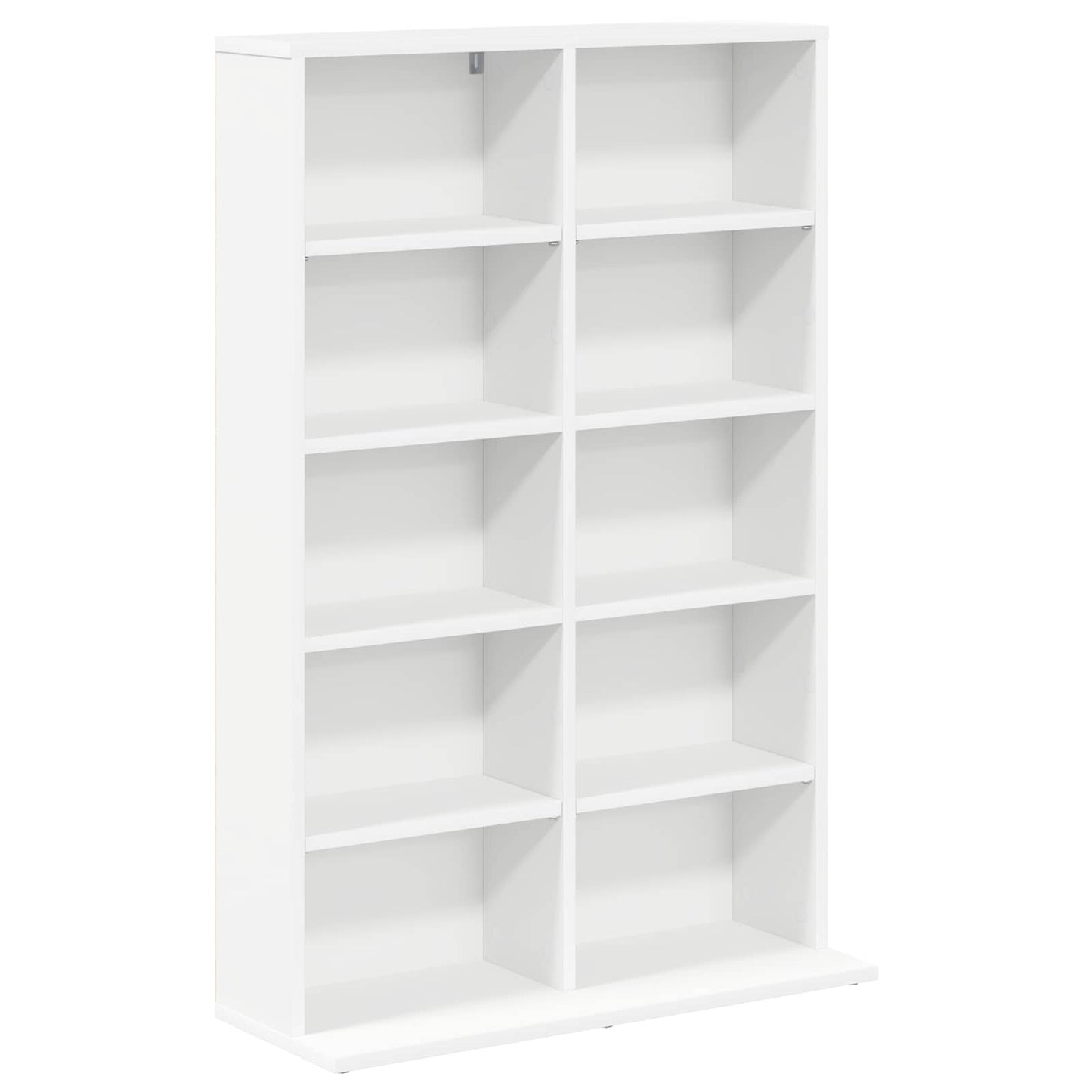 CD Skab 2 stk. Hvid 65 x 23,5 x 97,5 cm Konstrueret træ