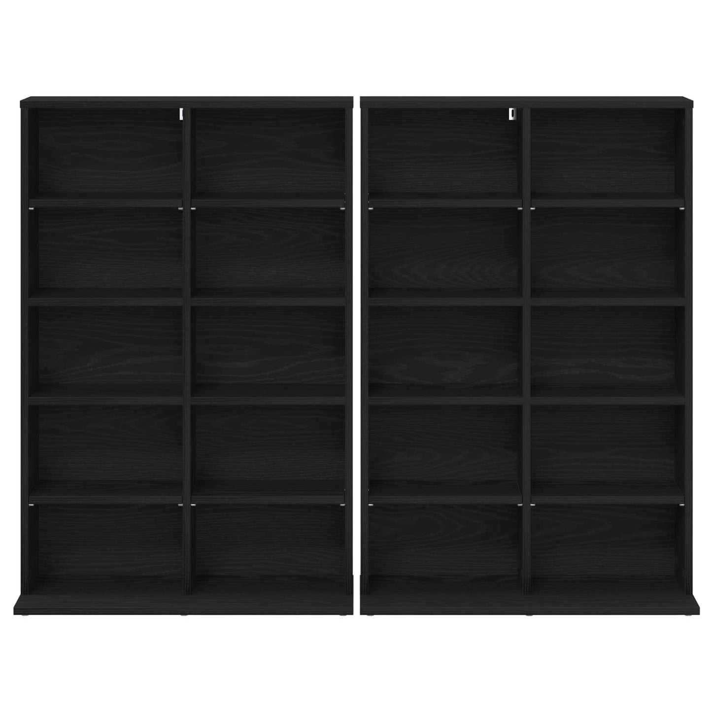 CD Skab 2 stk. Sort eg 65 x 23,5 x 97,5 cm Konstrueret træ