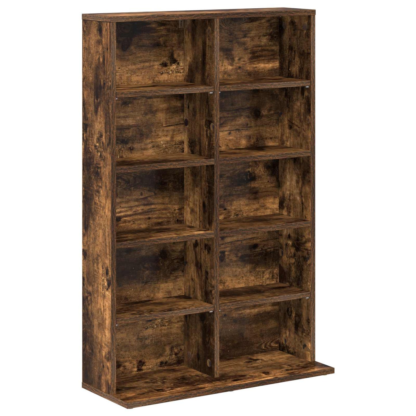 CD Skab 2 stk. Røget eg 65 x 23,5 x 97,5 cm Konstrueret træ