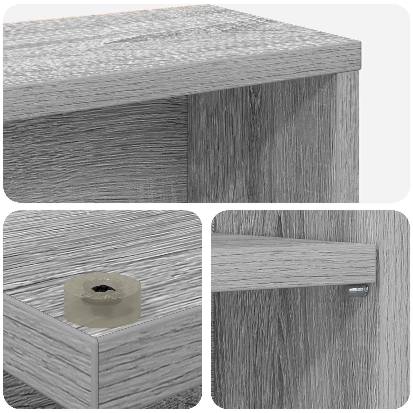 CD Skab Grå Sonoma 65 x 23,5 x 97,5 cm Konstrueret træ