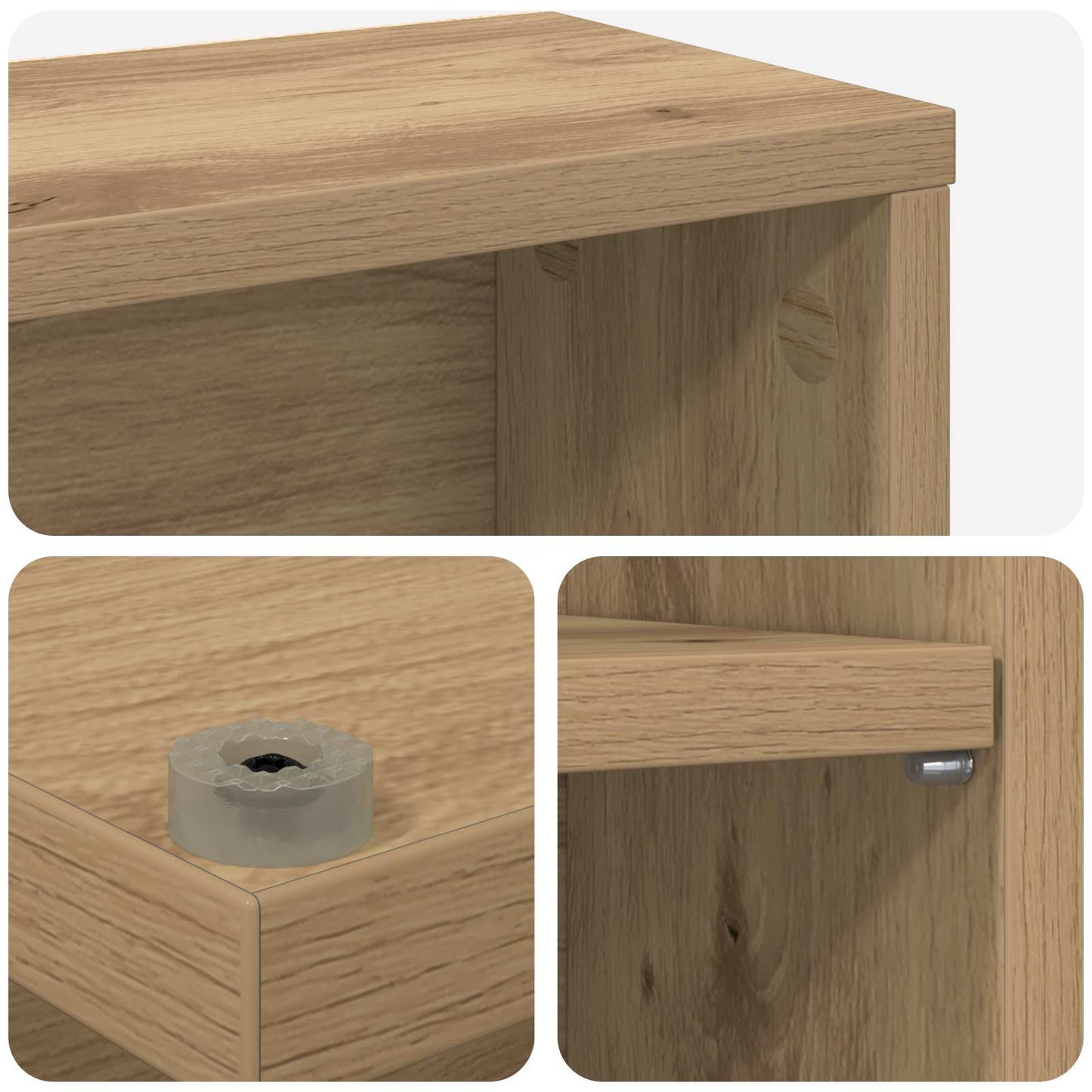 CD Skab 2 stk. Artisan-eg 65 x 23,5 x 97,5 cm Konstrueret træ