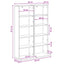 CD Skab 2 stk. Betongrå 33 x 23,5 x 97,5 cm Konstrueret træ