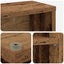 CD Skab Gammelt træ 33 x 23,5 x 97,5 cm Konstrueret træ