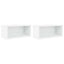 CD Opbevaringsrække 2 stk. Hvid 40 x 17 x 17 cm Konstrueret træ