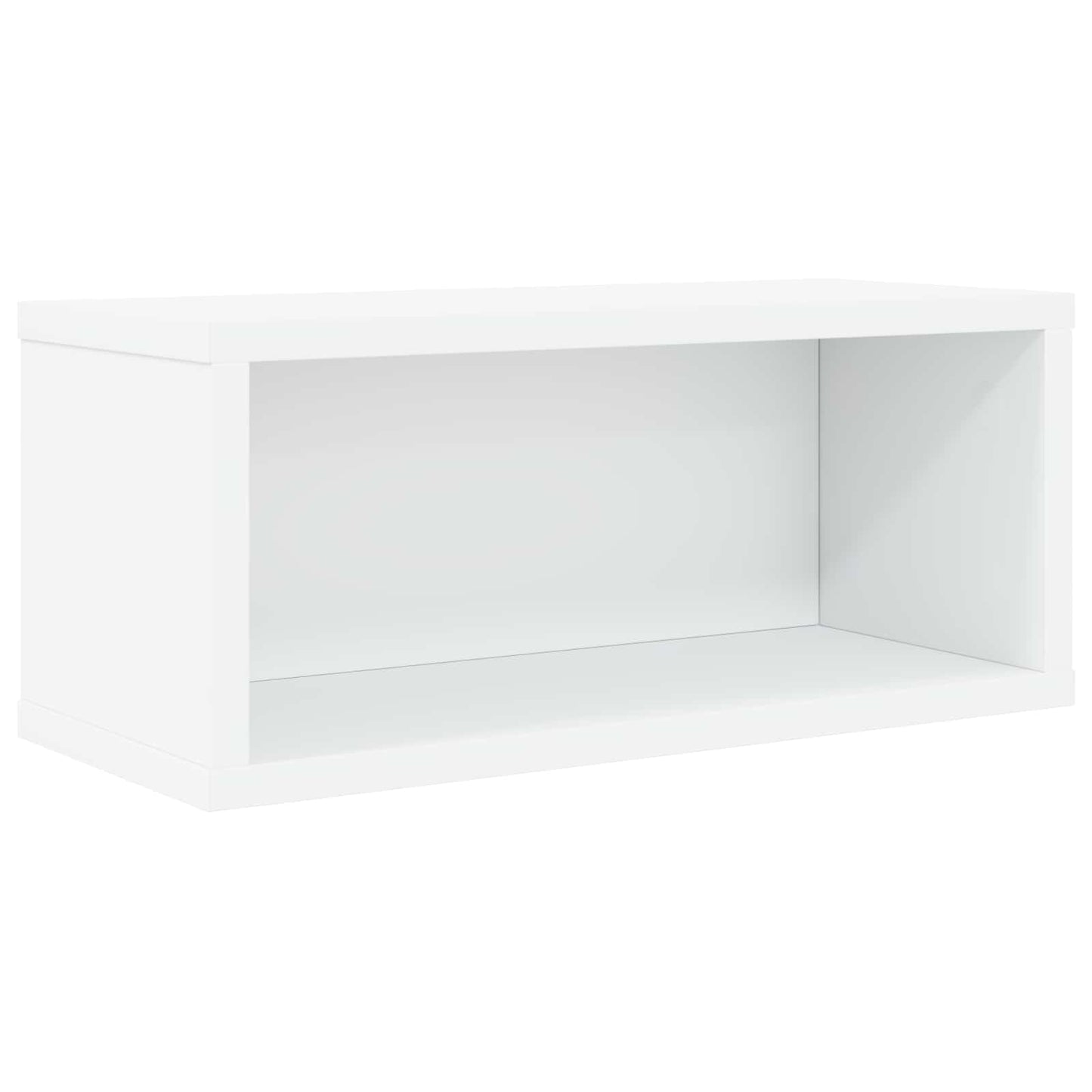 CD Opbevaringsrække 2 stk. Hvid 40 x 17 x 17 cm Konstrueret træ