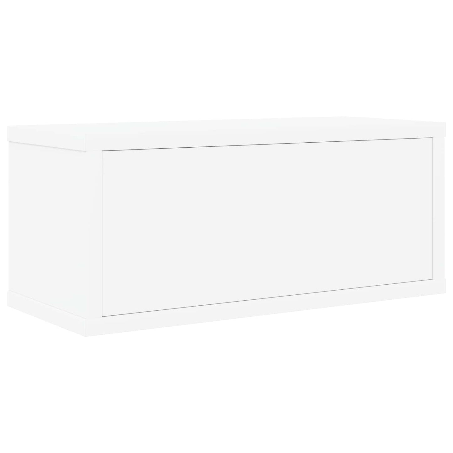 CD Opbevaringsrække 2 stk. Hvid 40 x 17 x 17 cm Konstrueret træ