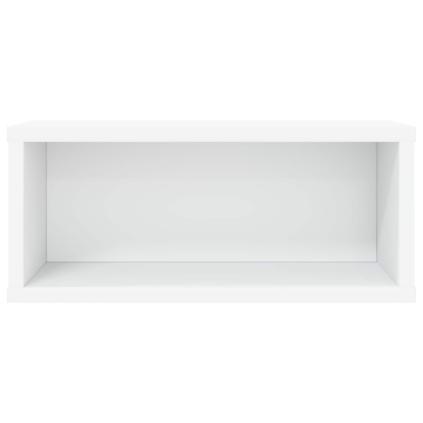 CD Opbevaringsrække 2 stk. Hvid 40 x 17 x 17 cm Konstrueret træ
