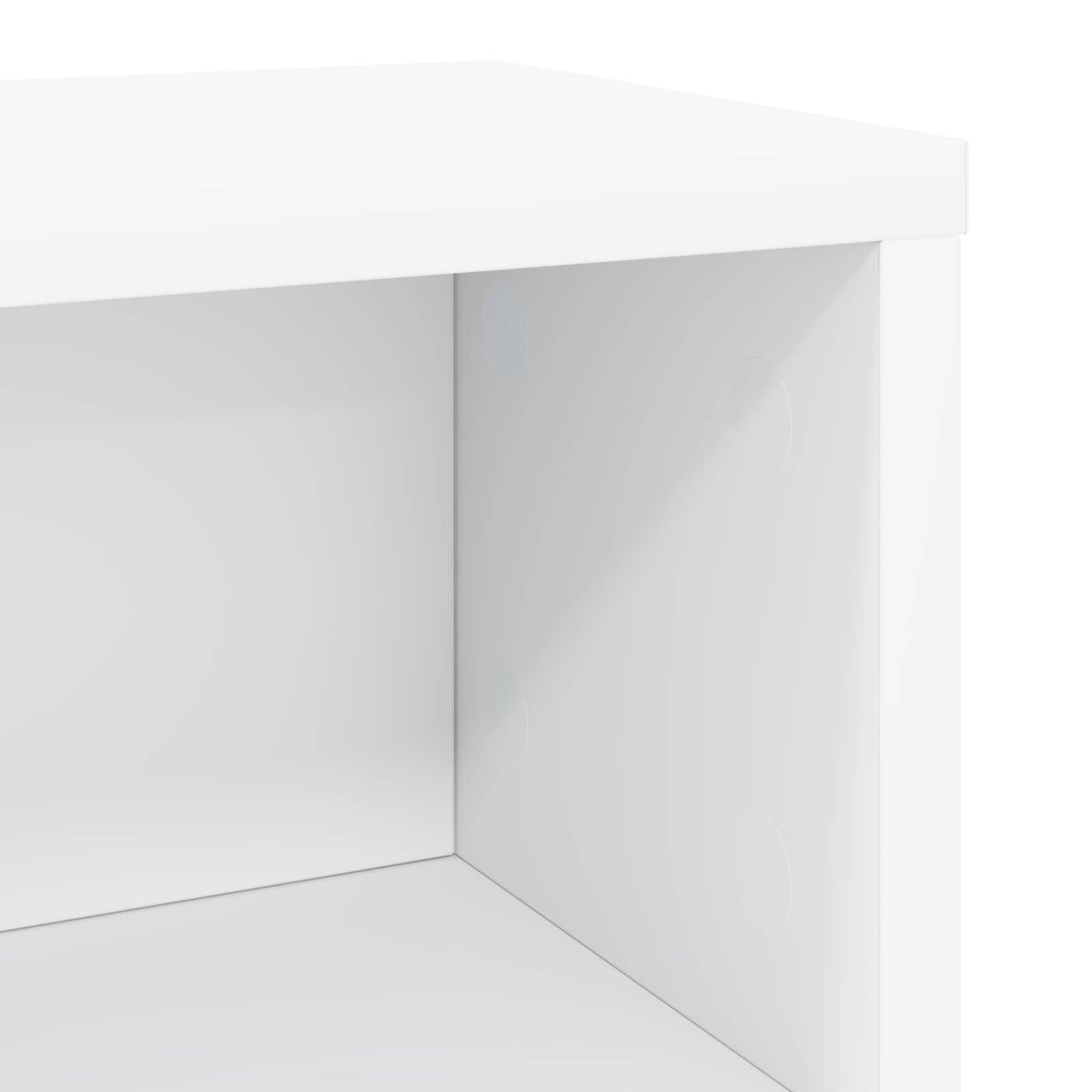 CD Opbevaringsrække 4 stk. Hvid 40 x 17 x 17 cm Konstrueret træ