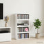 CD Opbevaringsrække 4 stk. Hvid 40 x 17 x 17 cm Konstrueret træ