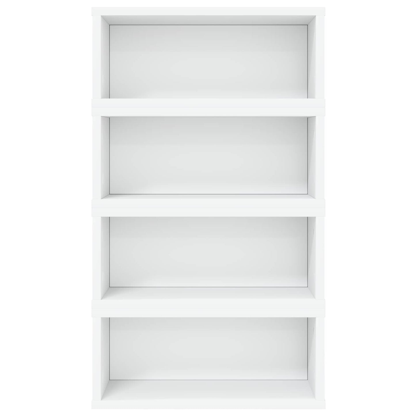CD Opbevaringsrække 4 stk. Hvid 40 x 17 x 17 cm Konstrueret træ