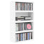CD Opbevaringsrække 4 stk. Hvid 40 x 17 x 17 cm Konstrueret træ