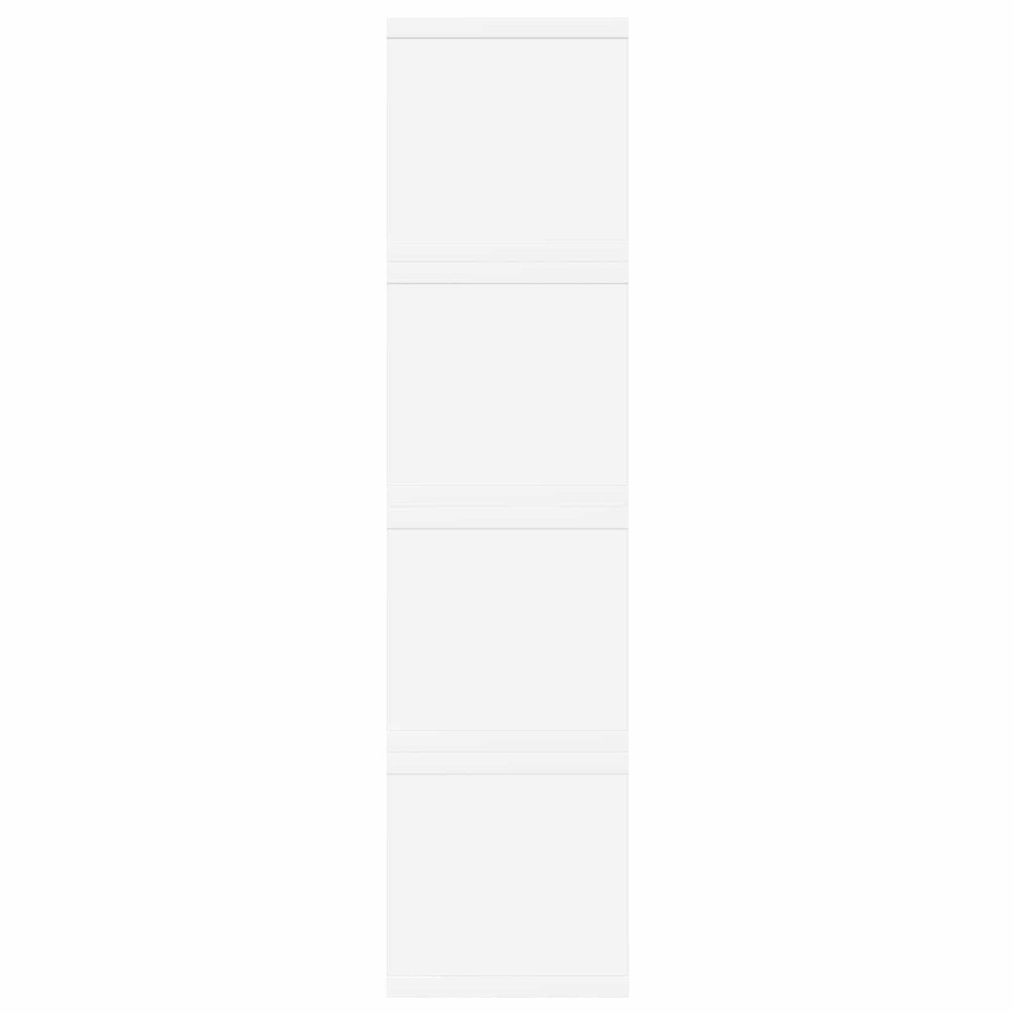 CD Opbevaringsrække 4 stk. Hvid 40 x 17 x 17 cm Konstrueret træ