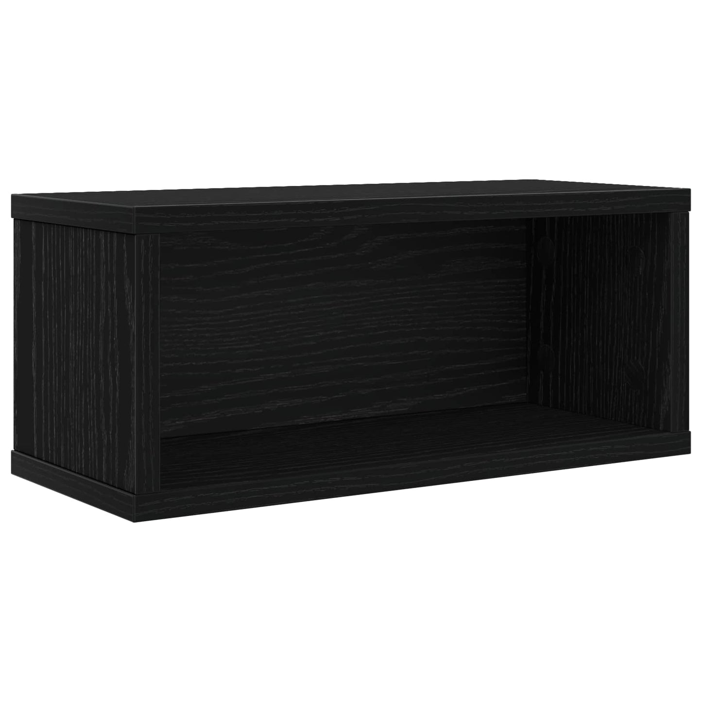 CD Opbevaringsrække Sort eg 40 x 17 x 17 cm Konstrueret træ