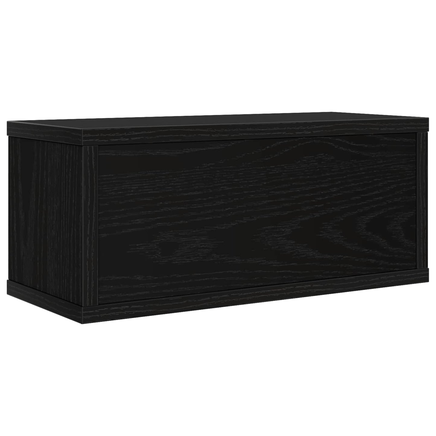 CD Opbevaringsrække Sort eg 40 x 17 x 17 cm Konstrueret træ