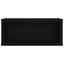 CD Opbevaringsrække Sort eg 40 x 17 x 17 cm Konstrueret træ