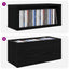 CD Opbevaringsrække Sort eg 40 x 17 x 17 cm Konstrueret træ