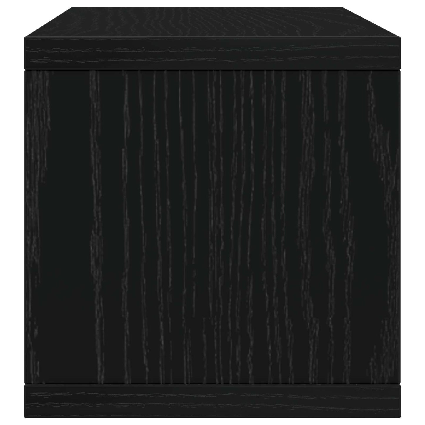 CD Opbevaringsrække Sort eg 40 x 17 x 17 cm Konstrueret træ