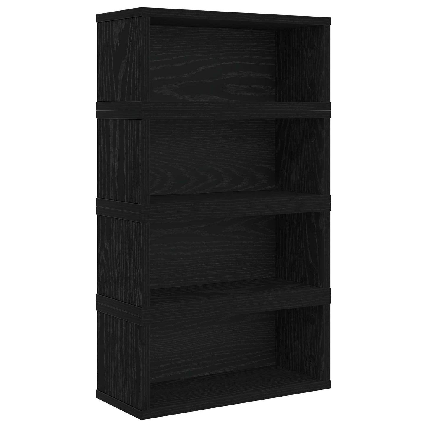 CD Opbevaringsrække 4 stk. Sort eg 40 x 17 x 17 cm