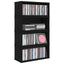 CD Opbevaringsrække 4 stk. Sort eg 40 x 17 x 17 cm