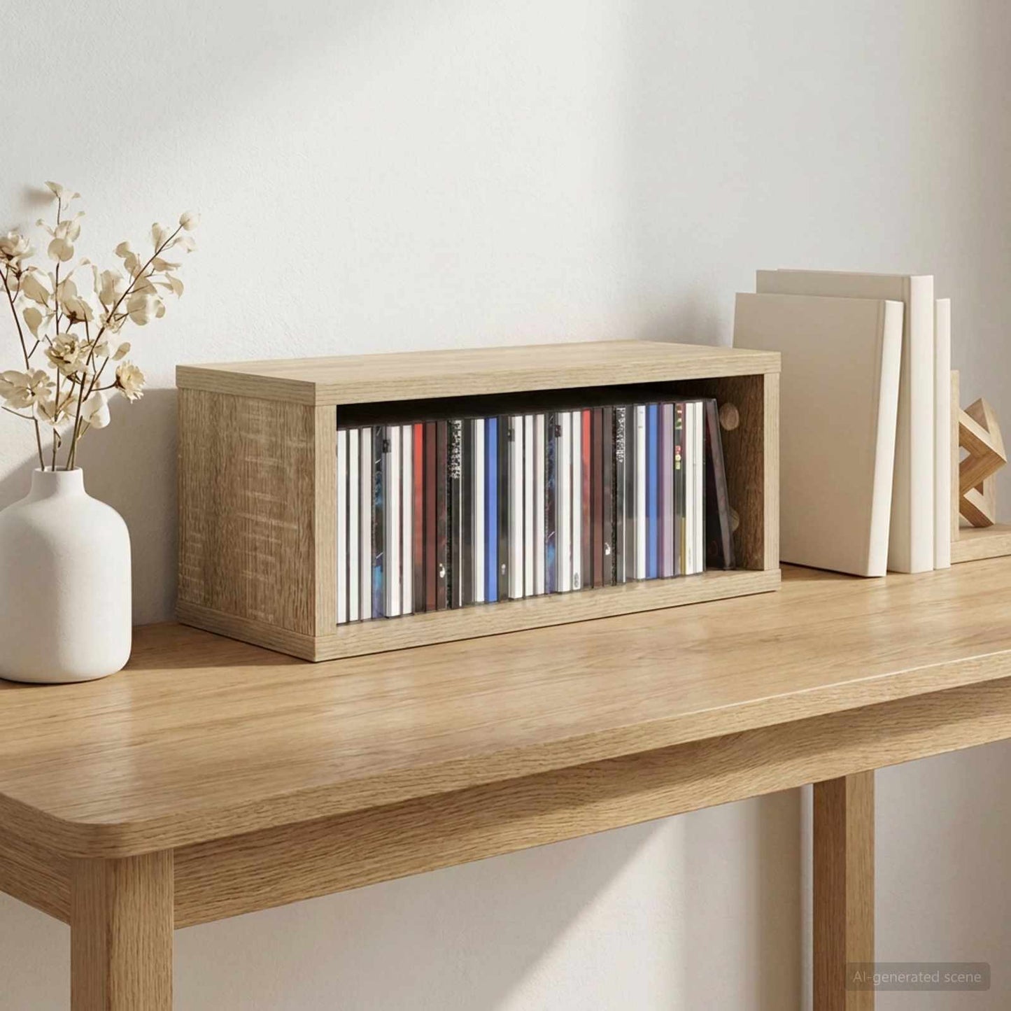 CD Opbevaringsrække Sonoma-eg 40 x 17 x 17 cm Konstrueret træ