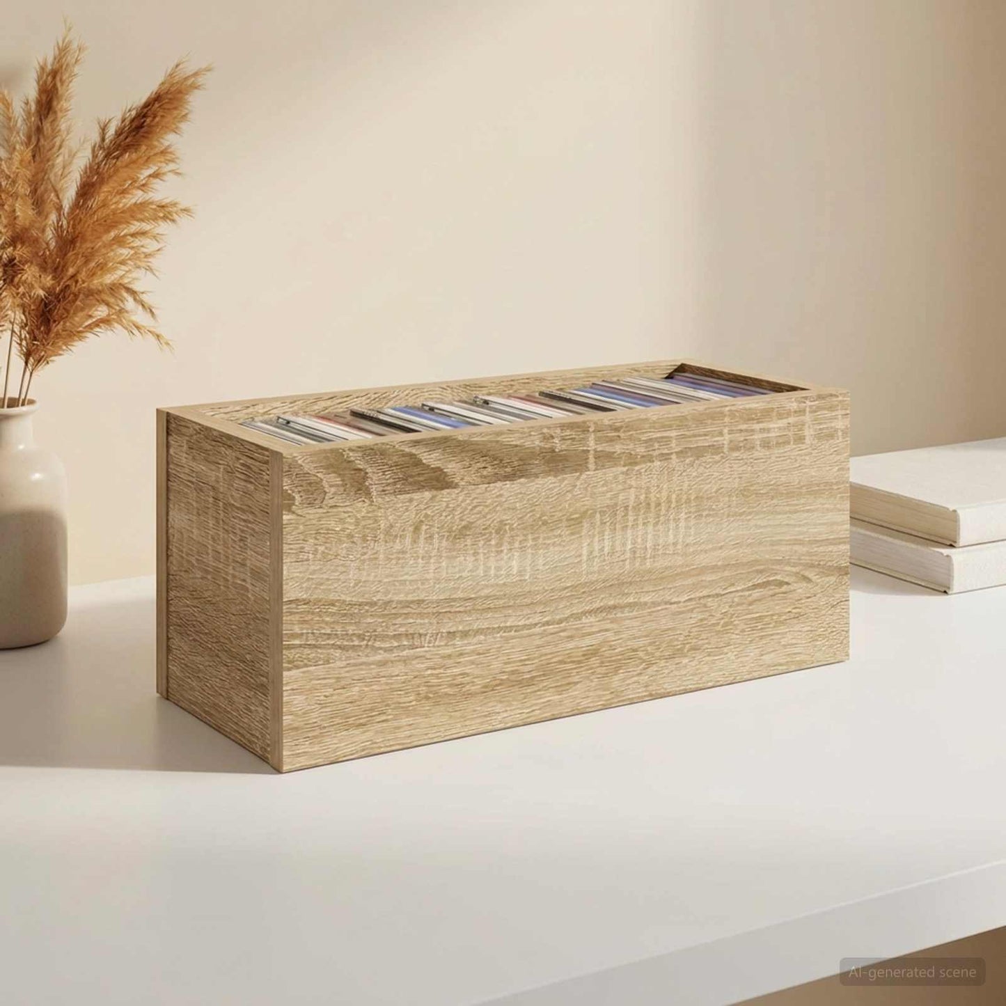 CD Opbevaringsrække Sonoma-eg 40 x 17 x 17 cm Konstrueret træ