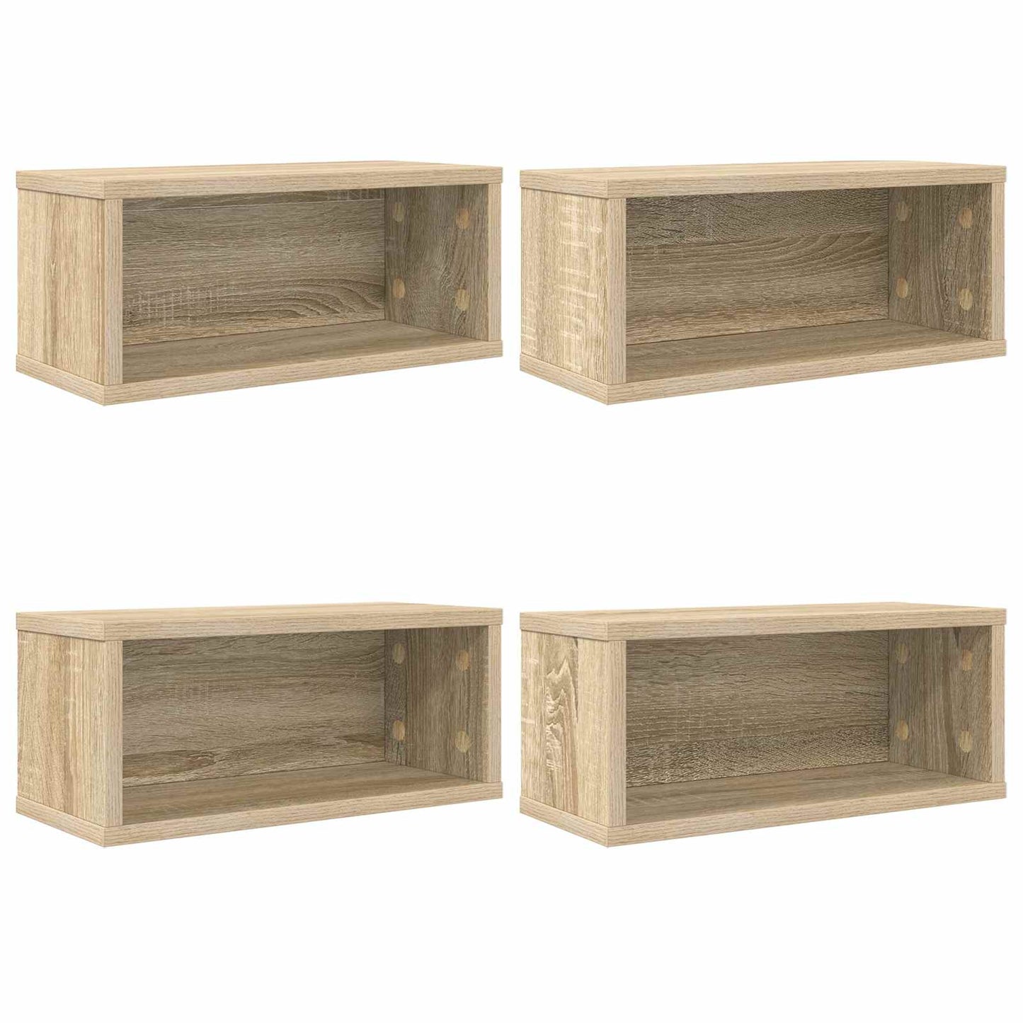 CD Opbevaringsrække 4 stk. Sonoma-eg 40 x 17 x 17 cm