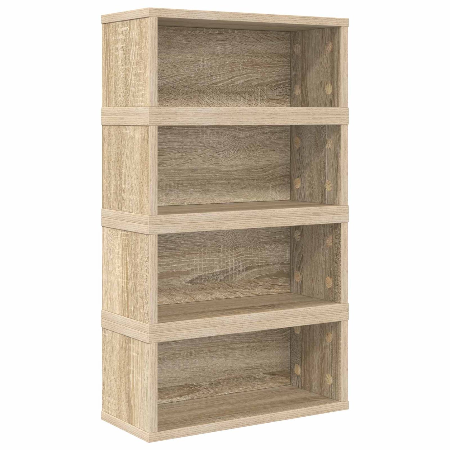 CD Opbevaringsrække 4 stk. Sonoma-eg 40 x 17 x 17 cm