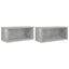 CD Opbevaringsrække 2 stk. Betongrå 40 x 17 x 17 cm
