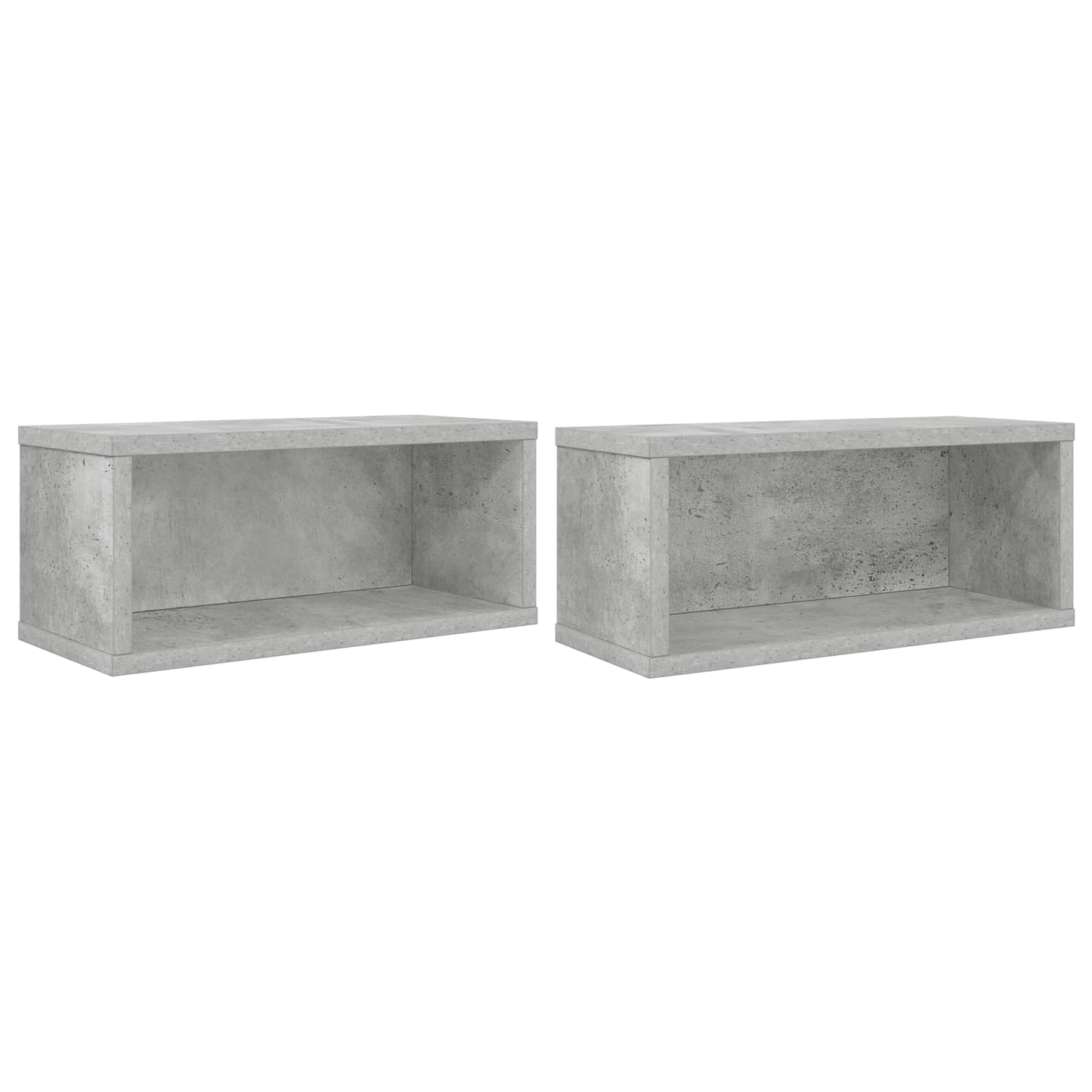 CD Opbevaringsrække 2 stk. Betongrå 40 x 17 x 17 cm