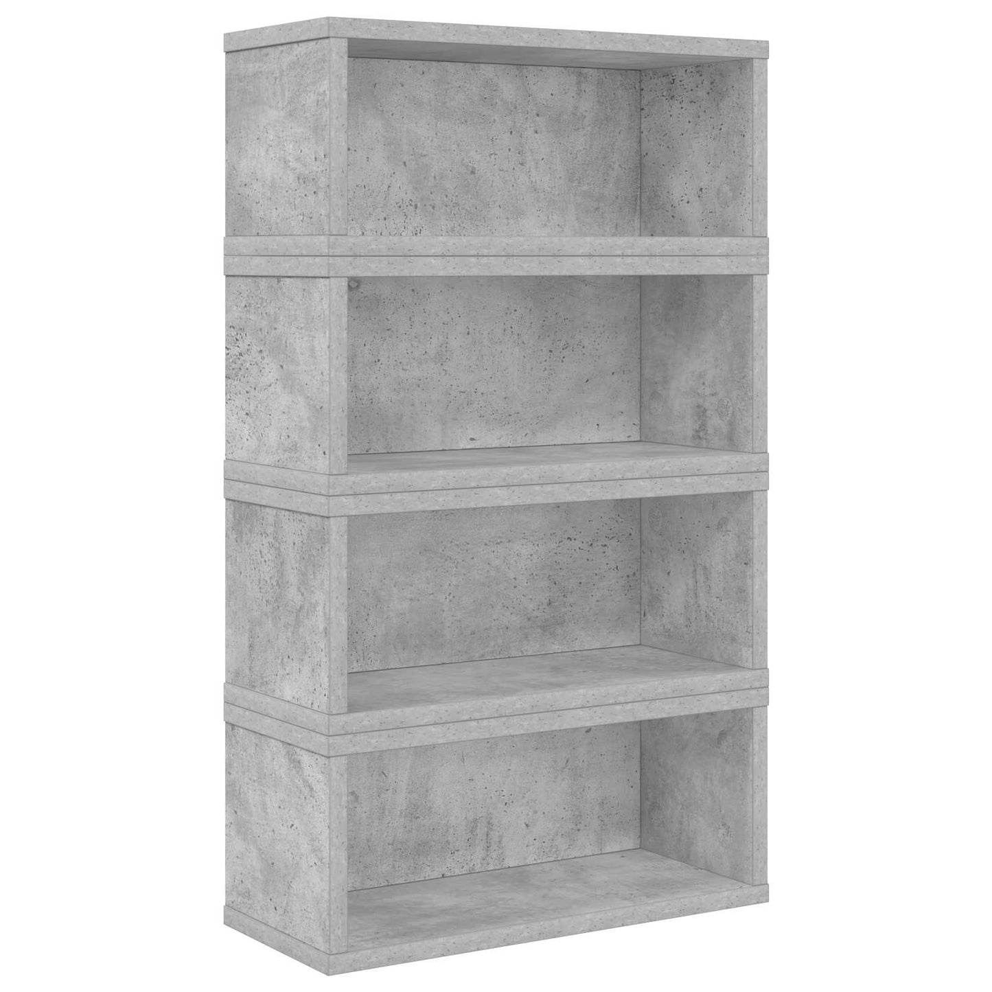 CD Opbevaringsrække 4 stk. Betongrå 40 x 17 x 17 cm