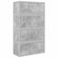 CD Opbevaringsrække 4 stk. Betongrå 40 x 17 x 17 cm