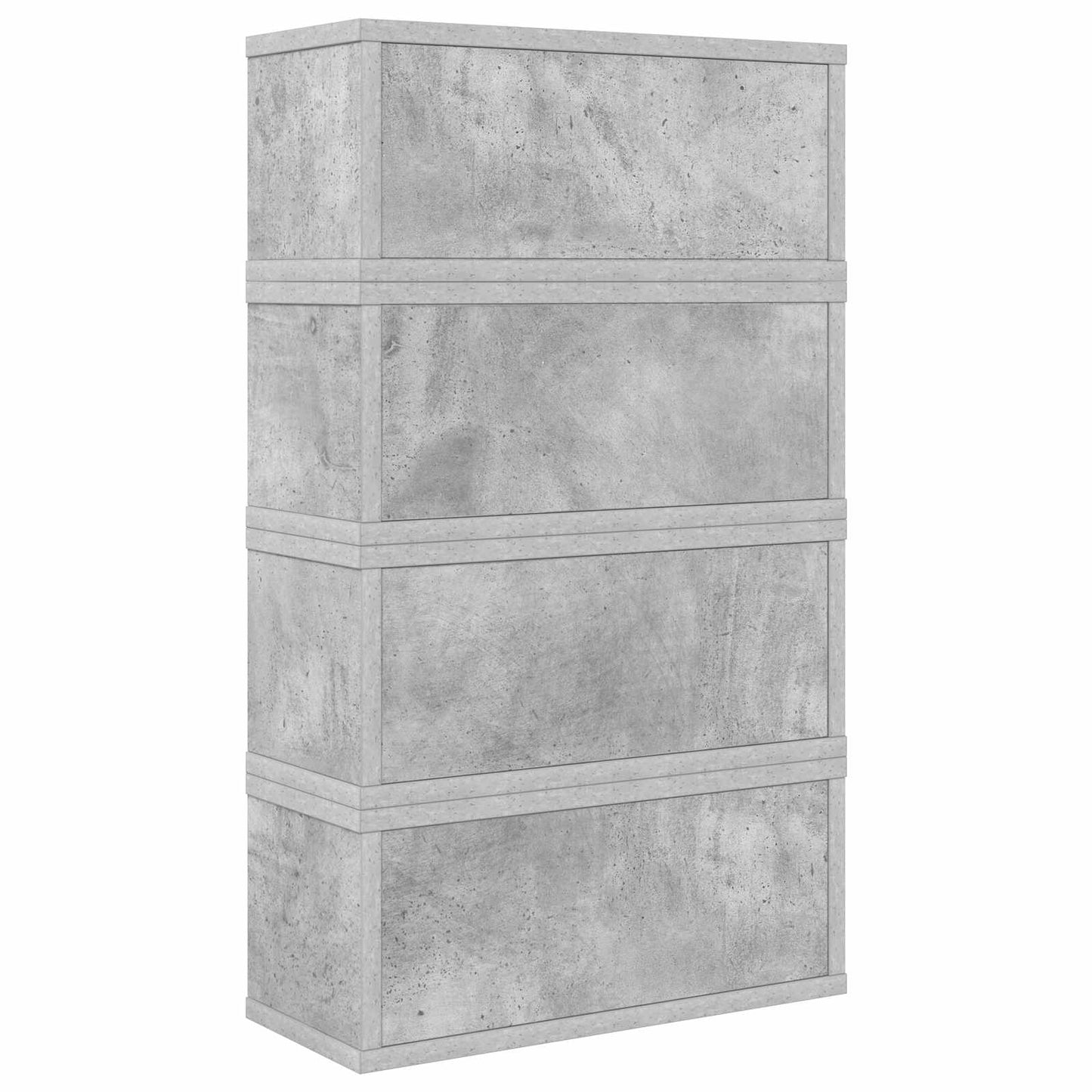 CD Opbevaringsrække 4 stk. Betongrå 40 x 17 x 17 cm