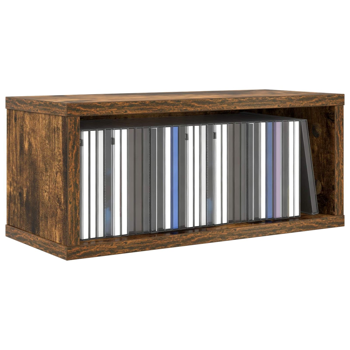 CD Opbevaringsrække Røget eg 40 x 17 x 17 cm Konstrueret træ