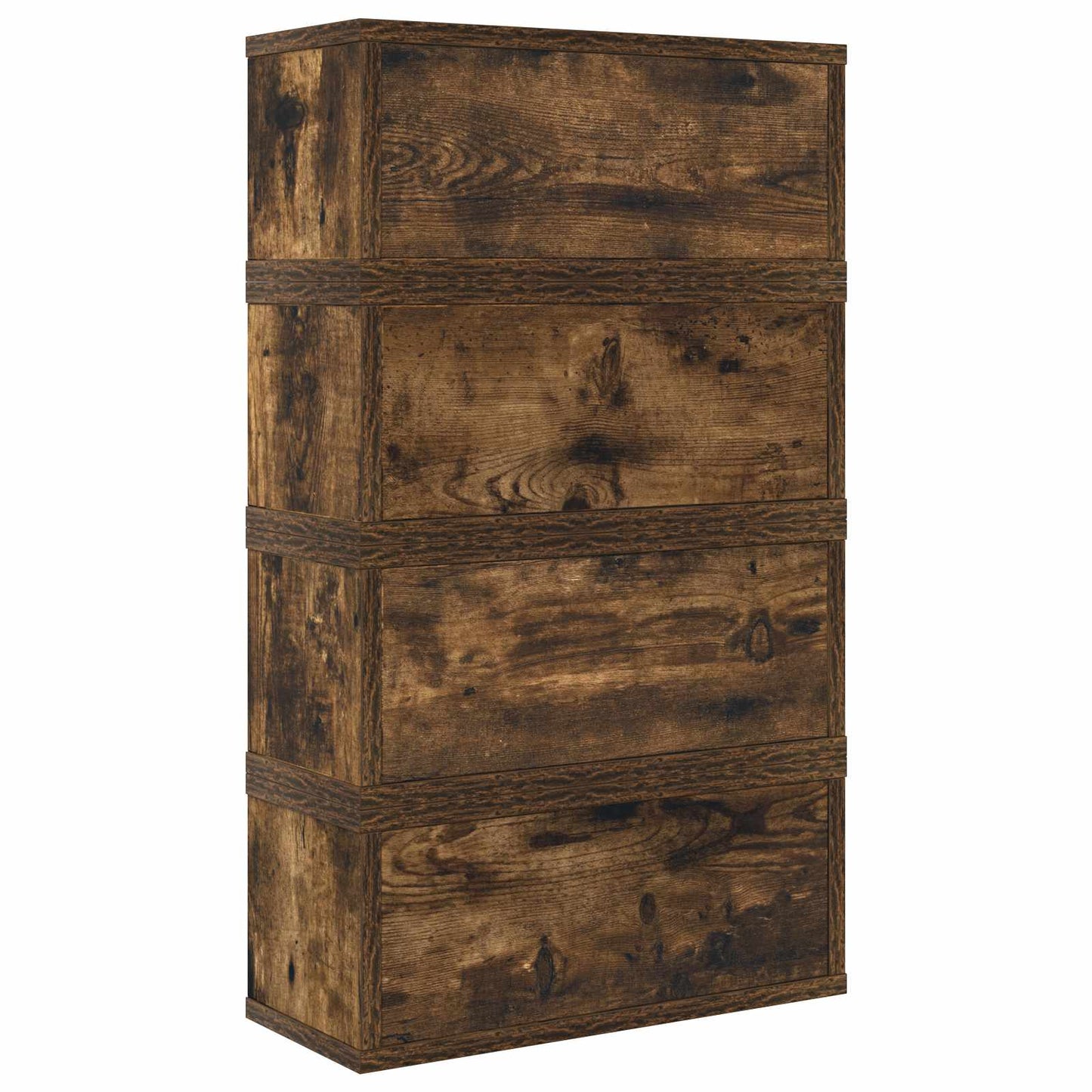 CD Opbevaringsrække 4 stk. Røget eg 40 x 17 x 17 cm