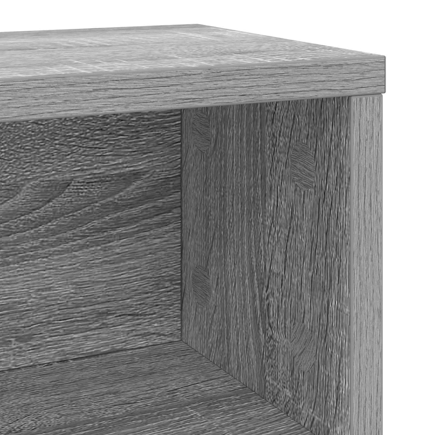 CD Opbevaringsrække 2 stk. Grå Sonoma 40 x 17 x 17 cm
