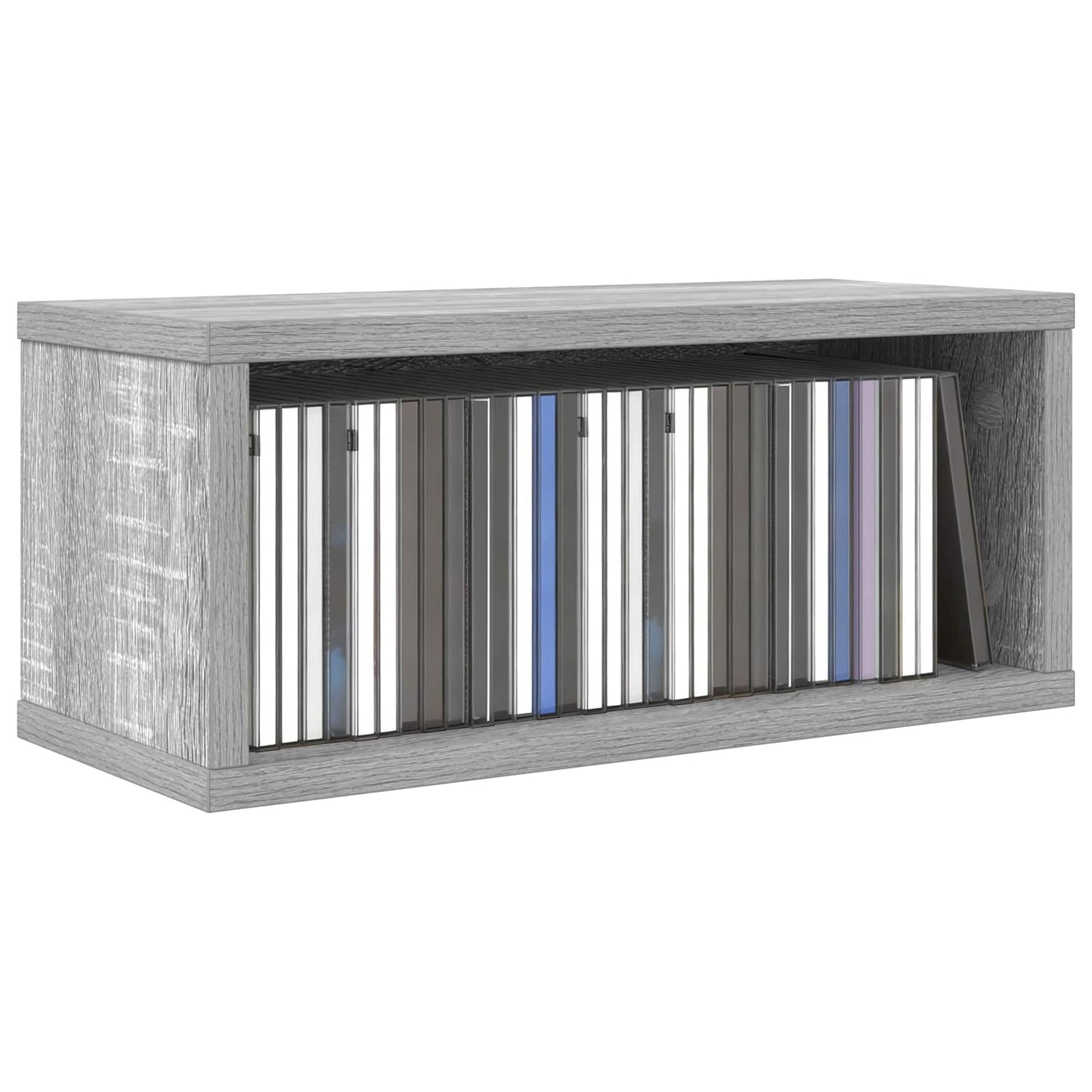 CD Opbevaringsrække 2 stk. Grå Sonoma 40 x 17 x 17 cm