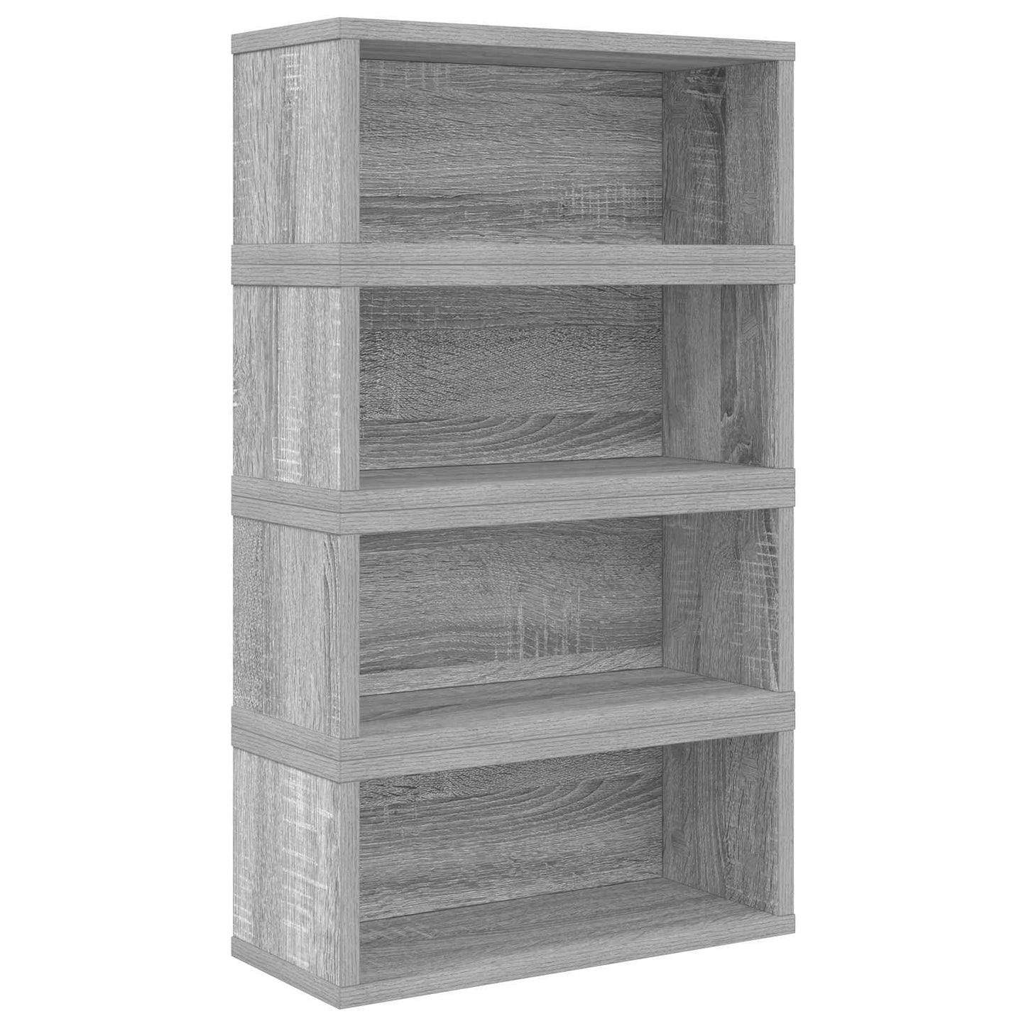 CD Opbevaringsrække 4 stk. Grå Sonoma 40 x 17 x 17 cm