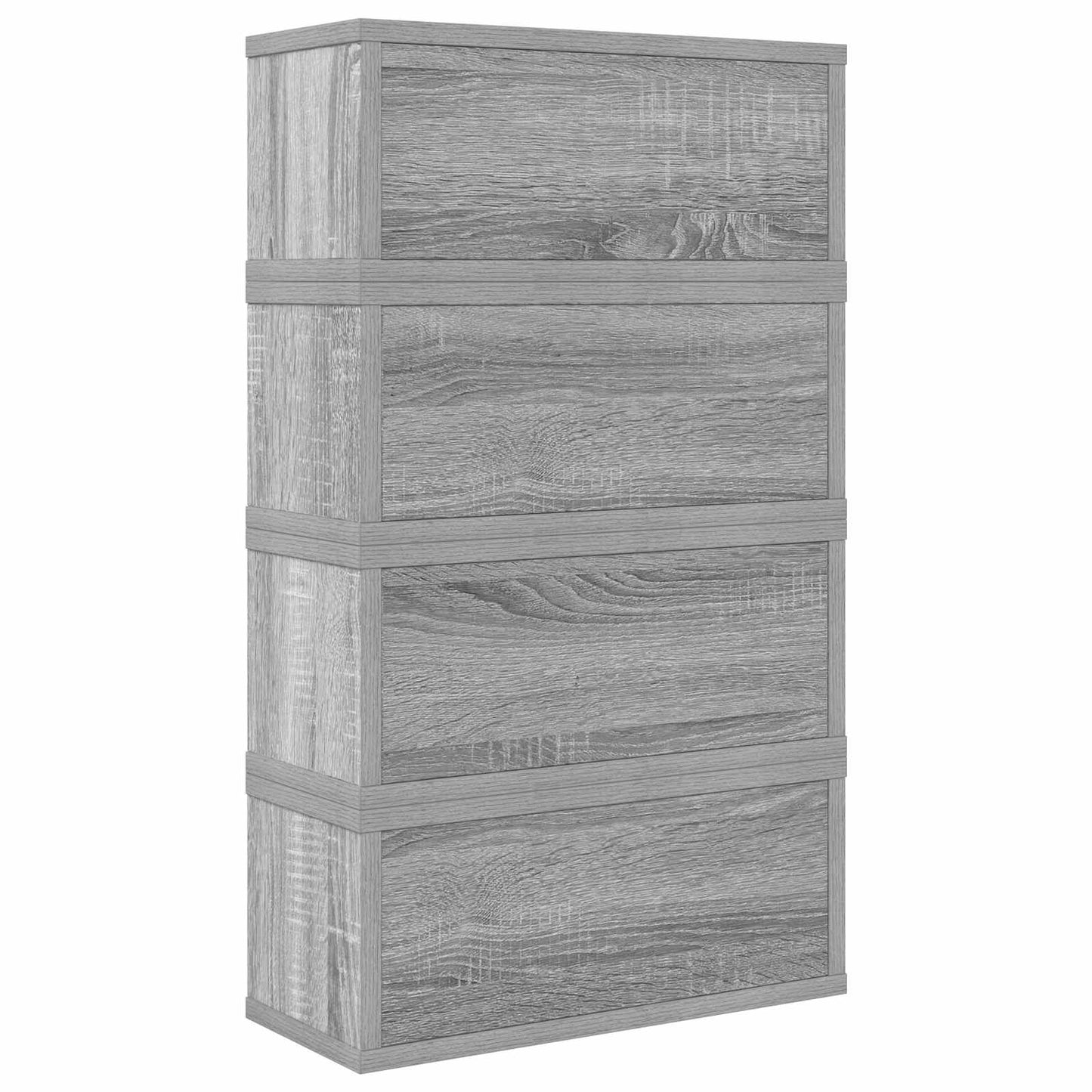 CD Opbevaringsrække 4 stk. Grå Sonoma 40 x 17 x 17 cm