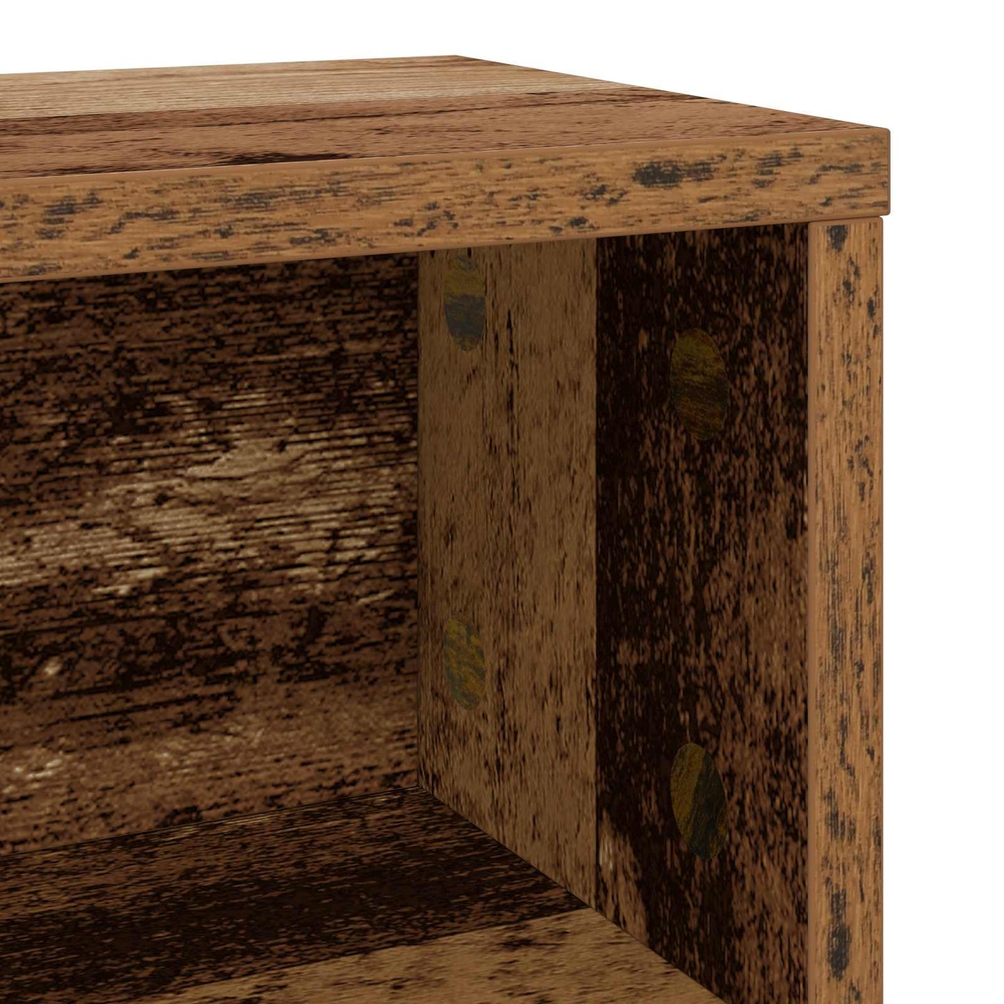 CD Opbevaringsrække Gammelt træ 40 x 17 x 17 cm Konstrueret træ