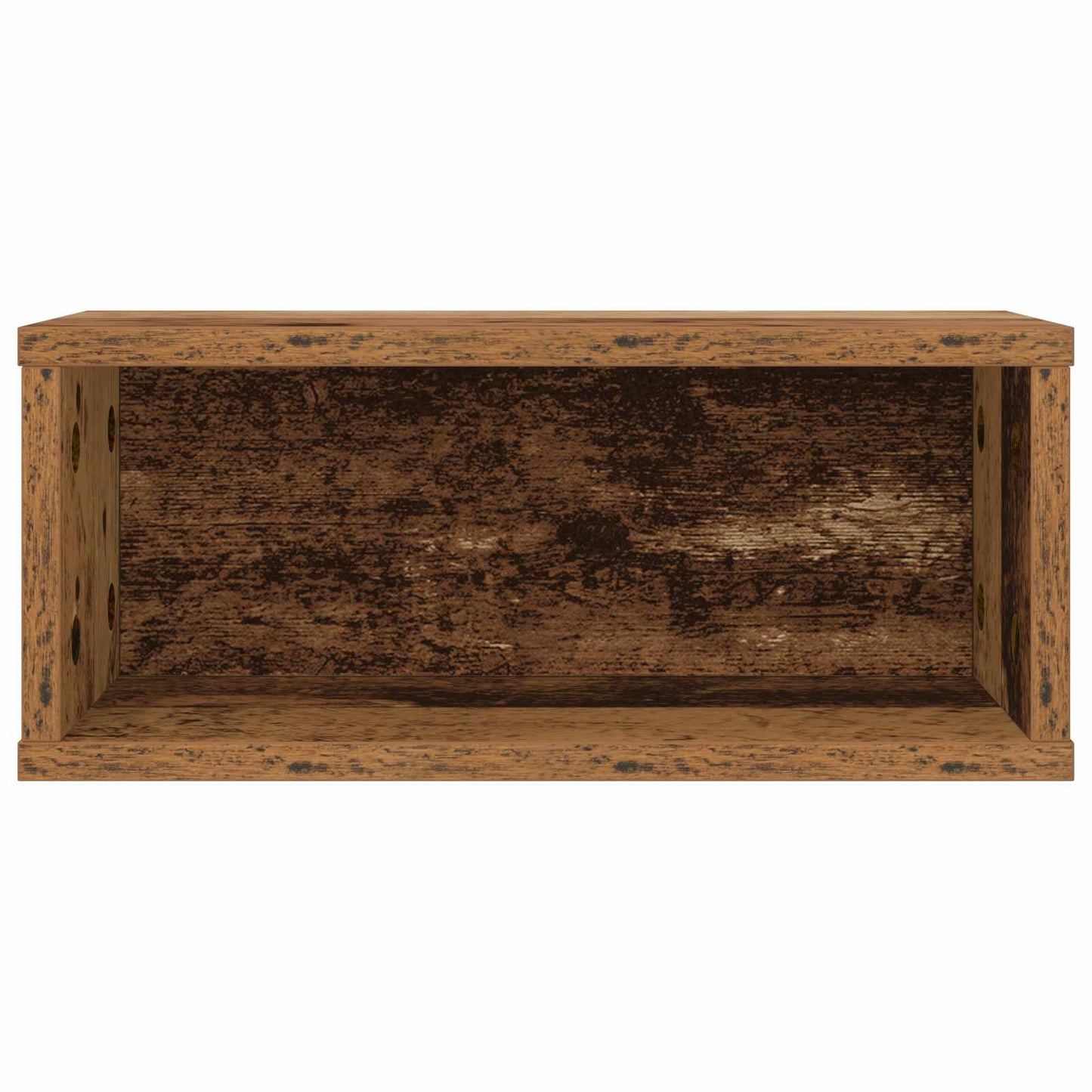 CD Opbevaringsrække 2 stk. Gammelt træ 40 x 17 x 17 cm
