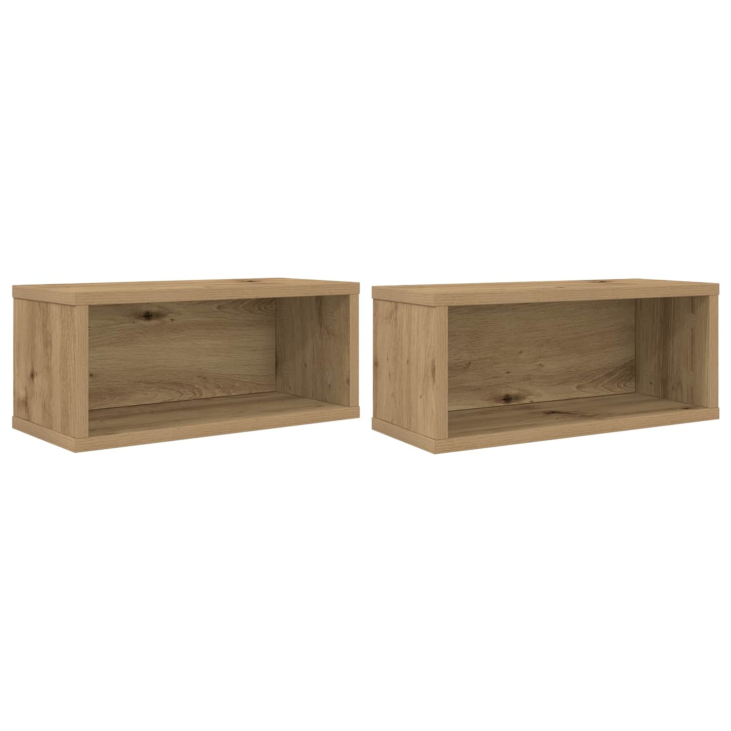 CD Opbevaringsrække 2 stk. Artisan-eg 40 x 17 x 17 cm