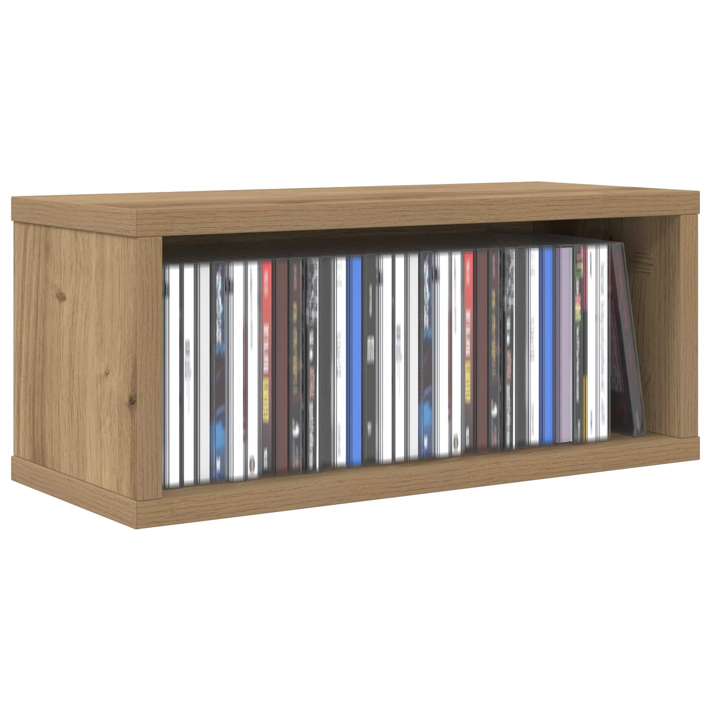 CD Opbevaringsrække 2 stk. Artisan-eg 40 x 17 x 17 cm