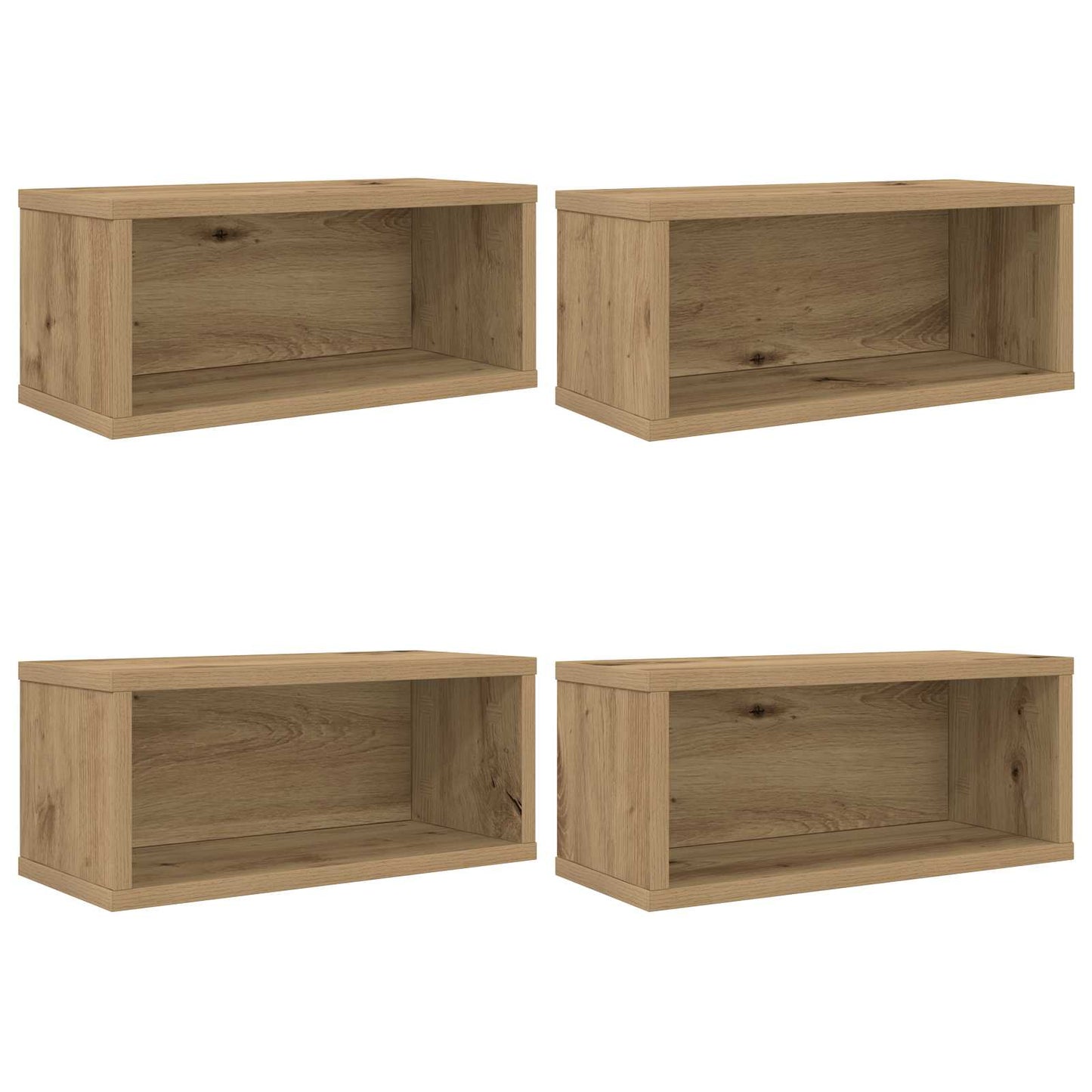 CD Opbevaringsrække 4 stk. Artisan-eg 40 x 17 x 17 cm