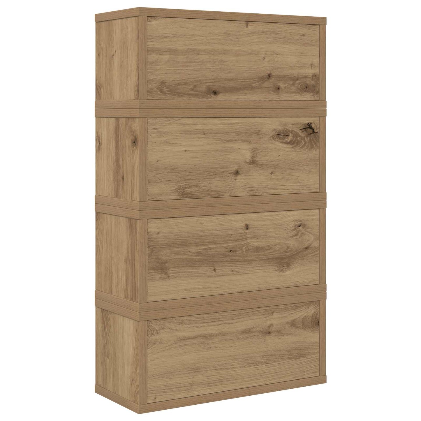 CD Opbevaringsrække 4 stk. Artisan-eg 40 x 17 x 17 cm