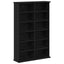 CD Skab Sort eg 60 x 17 x 92 cm Konstrueret træ