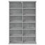 CD Skab Betongrå 60 x 17 x 92 cm Konstrueret træ