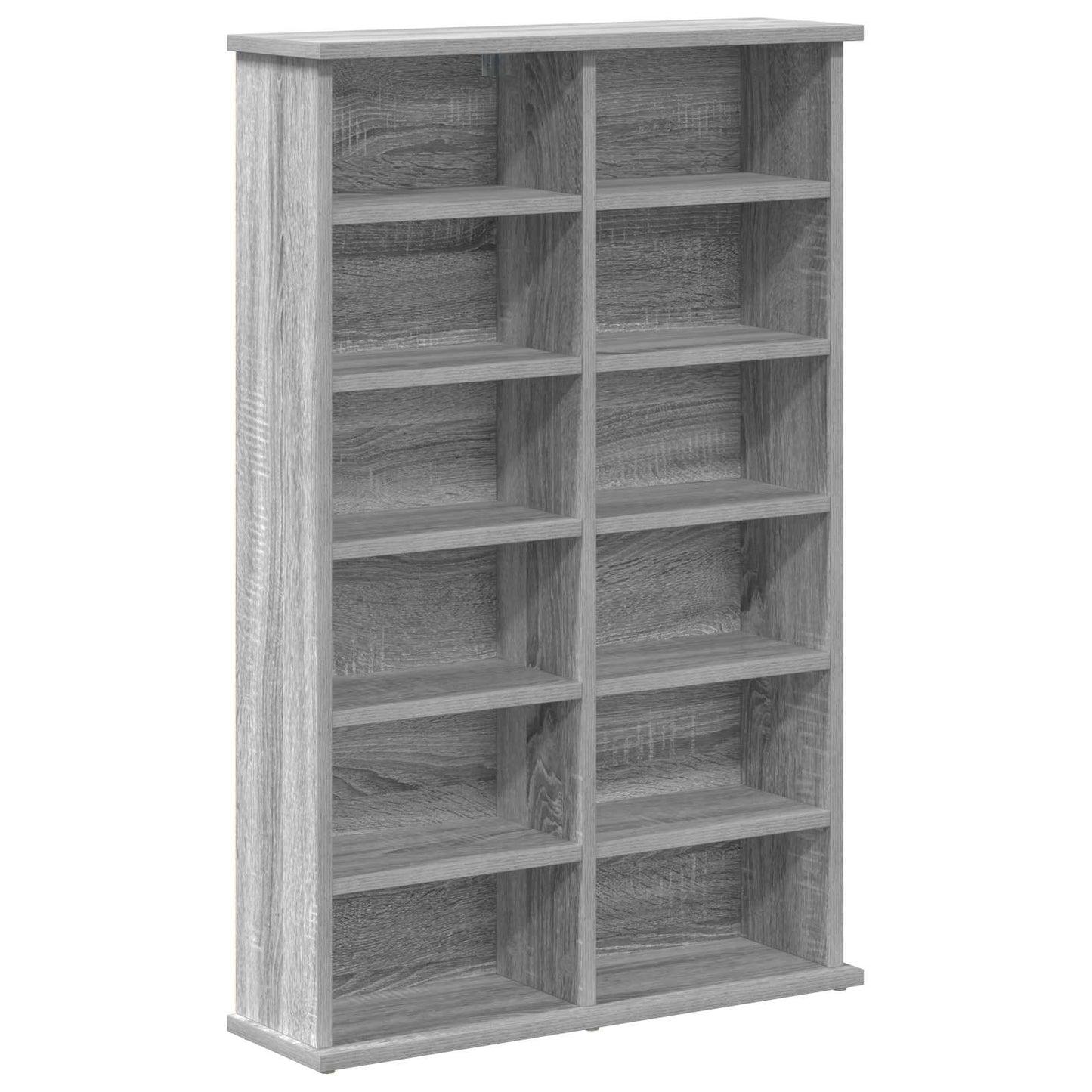 CD Skab Grå Sonoma 60 x 17 x 92 cm Konstrueret træ