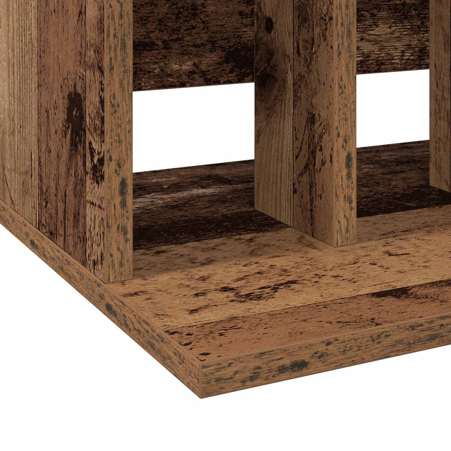 Opbevaring af vinylplader Gammelt træ 42 x 33 x 36 cm