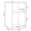 Pladeskab Sort eg 38 x 33 x 61 cm Konstrueret træ